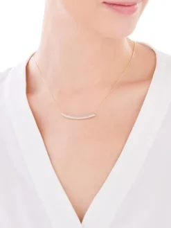Apart Naszyjnik z żółtego złota z diamentami - 0,10 ct - próba 585< Naszyjniki