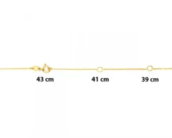 Apart Naszyjnik z żółtego złota z diamentami - serca - 0,03 ct - próba 375< Naszyjniki