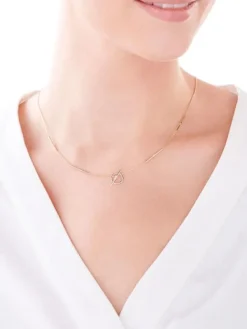 Apart Naszyjnik z żółtego złota z diamentem - koło - 0,003 ct - próba 375< Naszyjniki