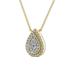 Apart Naszyjnik z żółtego złota z diamentami - 0,11 ct - próba 585< Naszyjniki