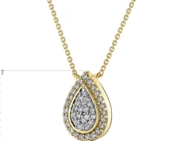 Apart Naszyjnik z żółtego złota z diamentami - 0,11 ct - próba 585< Naszyjniki