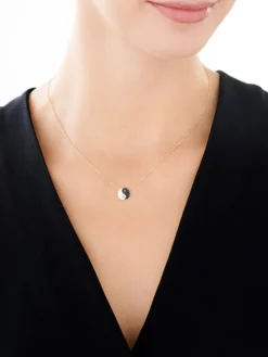 Sale Apart Naszyjnik z żółtego złota z diamentami - yin yang - 0,012 ct - próba 375