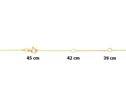 Discount Apart Naszyjnik z żółtego złota z diamentem i perłami - serce, nieskończoność, koniczyna - próba 585