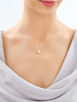 Apart Naszyjnik z żółtego złota z diamentami laboratoryjnymi - serce - 0,87 ct - próba 585< Wszystkie