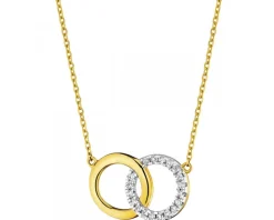 Apart Naszyjnik z żółtego złota z diamentami - 0,05 ct - próba 375< Naszyjniki