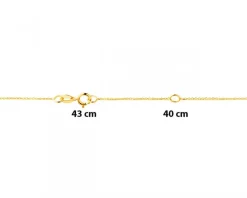 Apart Naszyjnik z żółtego złota z diamentami - 0,05 ct - próba 375< Naszyjniki