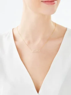 Apart Naszyjnik z żółtego złota z diamentem - mama - 0,005 ct - próba 375< Naszyjniki