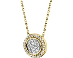 Discount Apart Naszyjnik z żółtego złota z diamentami - 0,11 ct - próba 585
