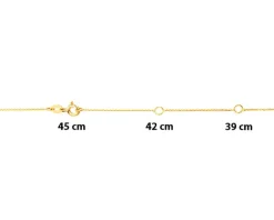 Apart Naszyjnik z żółtego złota z diamentami - serce, EKG serca - 0,01 ct - próba 585< Naszyjniki