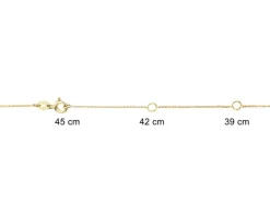 Clearance Apart Naszyjnik z żółtego złota z diamentami - skrzydła - 0,05 ct - próba 375