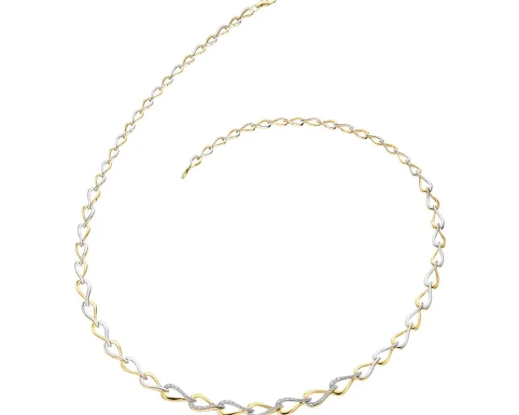 Apart Naszyjnik z żółtego złota z diamentami - 0,15 ct - próba 585< Naszyjniki