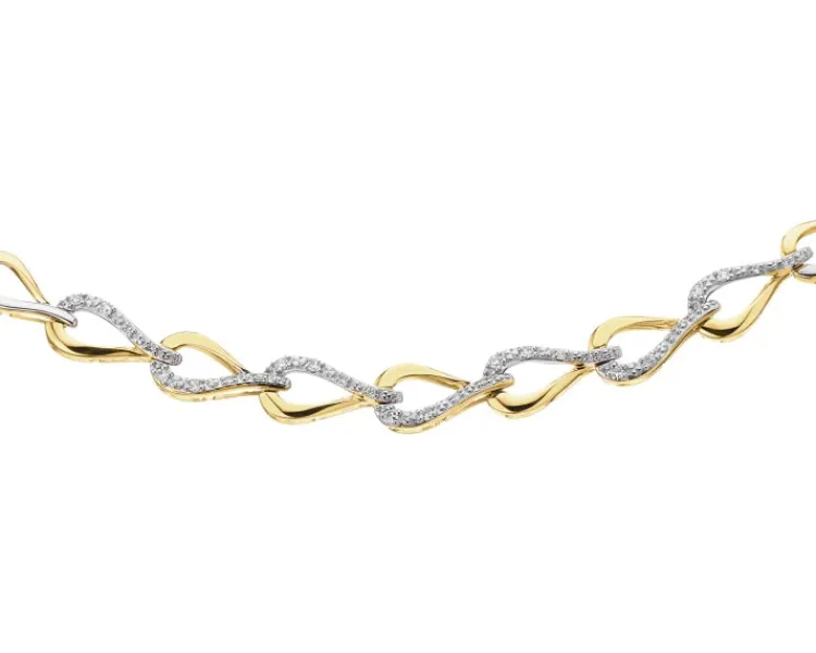 Apart Naszyjnik z żółtego złota z diamentami - 0,15 ct - próba 585< Naszyjniki