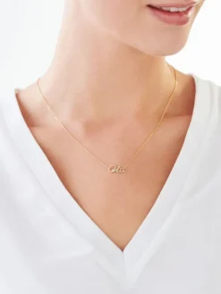 Best Apart Naszyjnik z żółtego złota z diamentem - Ola - 0,005 ct - próba 375