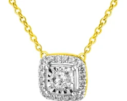 Best Apart Naszyjnik z żółtego złota z diamentami - 0,16 ct - próba 585