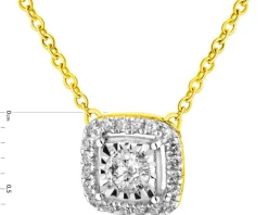 Best Apart Naszyjnik z żółtego złota z diamentami - 0,16 ct - próba 585