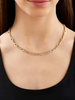 New Apart Naszyjnik z żółtego złota z diamentami - 0,50 ct - próba 585