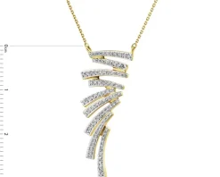 Apart Naszyjnik z żółtego złota z diamentami - 0,20 ct - próba 585< Naszyjniki