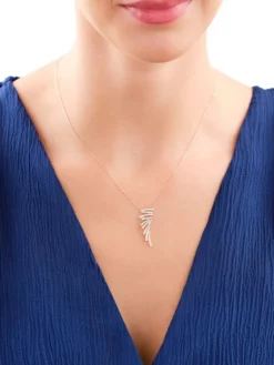 Apart Naszyjnik z żółtego złota z diamentami - 0,20 ct - próba 585< Naszyjniki