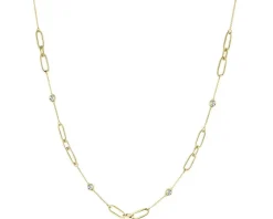 Best Apart Naszyjnik z żółtego złota z diamentami - 0,02 ct - próba 375