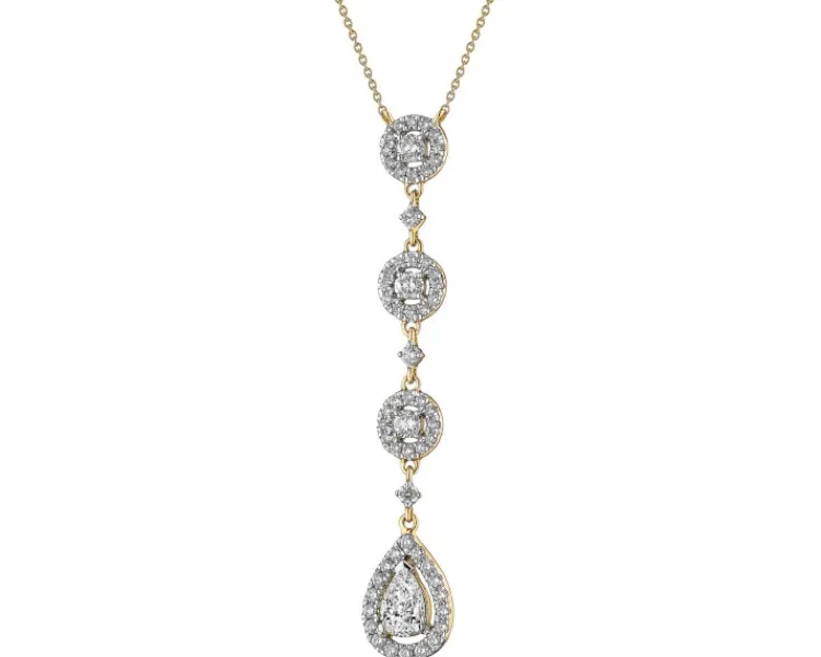Apart Naszyjnik z żółtego złota z diamentami - 0,88 ct - próba 585< Wszystkie