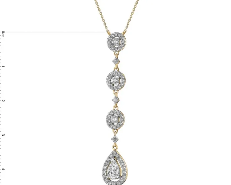 Apart Naszyjnik z żółtego złota z diamentami - 0,88 ct - próba 585< Wszystkie