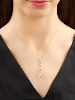 Apart Naszyjnik z żółtego złota z diamentami - 0,88 ct - próba 585< Wszystkie