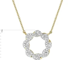 Apart Naszyjnik z żółtego złota z diamentami - 0,12 ct - próba 585< Naszyjniki