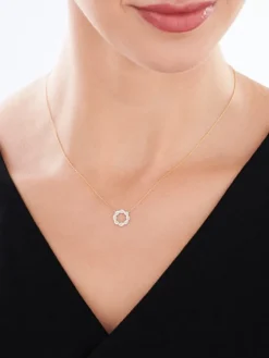 Apart Naszyjnik z żółtego złota z diamentami - 0,12 ct - próba 585< Naszyjniki