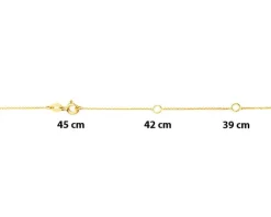 Discount Apart Naszyjnik z żółtego złota z diamentami - nieskończoność, litera K - 0,01 ct - próba 375