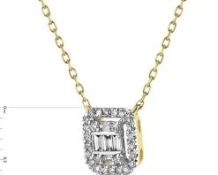 Apart Naszyjnik z żółtego złota z diamentami - 0,08 ct - próba 585< Naszyjniki