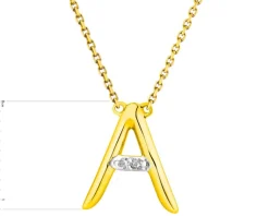 Apart Naszyjnik z żółtego złota z diamentami - litera A - 0,006 ct - próba 375< Wszystkie