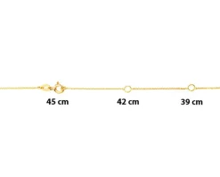 Discount Apart Naszyjnik z żółtego złota z diamentami - drzewko - 0,02 ct - próba 375