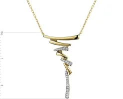 Apart Naszyjnik z żółtego złota z diamentami - 0,05 ct - próba 375