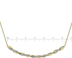 Outlet Apart Naszyjnik z żółtego złota z diamentami - 0,25 ct - próba 585