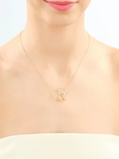 Apart Naszyjnik z żółtego złota z diamentami - 0,02 ct - próba 585< Naszyjniki