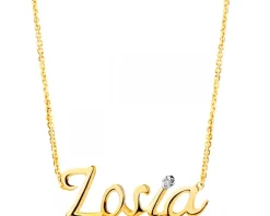 Online Apart Naszyjnik z żółtego złota z diamentem - Zosia - 0,005 ct - próba 375
