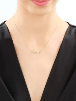 Apart Naszyjnik z żółtego złota z diamentem - Kasia - 0,005 ct - próba 375< Naszyjniki