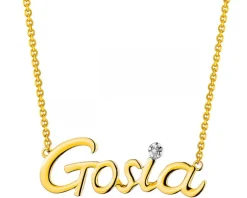 Discount Apart Naszyjnik z żółtego złota z diamentem - Gosia - 0,005 ct - próba 375