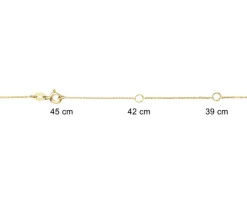 Discount Apart Naszyjnik z żółtego złota z diamentami - EKG serca - 0,02 ct - próba 375