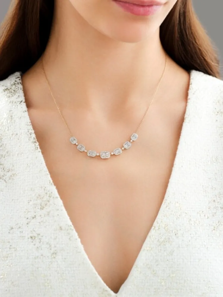 Apart Naszyjnik z żółtego złota z diamentami - 0,97 ct - próba 585< Wszystkie