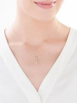 Apart Naszyjnik z żółtego złota z diamentami - 0,09 ct - próba 585< Naszyjniki