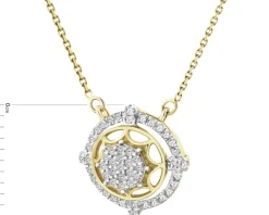 Sale Apart Naszyjnik z żółtego złota z diamentami - 0,15 ct - próba 585