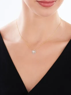 Sale Apart Naszyjnik z żółtego złota z diamentami - 0,15 ct - próba 585