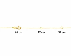 Discount Apart Naszyjnik z żółtego złota z diamentami - 0,27 ct - próba 585