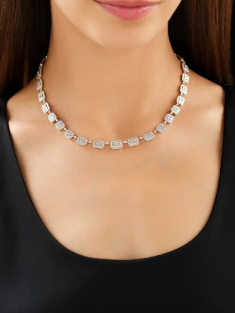 Online Apart Naszyjnik z żółtego złota z diamentami - 4,88 ct - próba 585