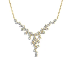 Best Apart Naszyjnik z żółtego złota z diamentami - 0,24 ct - próba 585