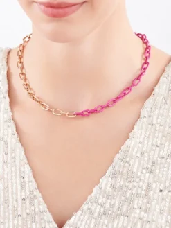 Discount Elixa Naszyjnik ze stali szlachetnej z emalią