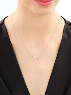 Apart Naszyjniki z żółtego złota z diamentem - Maja - 0,005 ct - próba 375< Naszyjniki