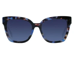 Hot Elixa Okulary przeciwsłoneczne damskie, prostokątne, brązowe, niebieskie
