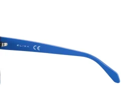 Hot Elixa Okulary przeciwsłoneczne damskie, prostokątne, brązowe, niebieskie